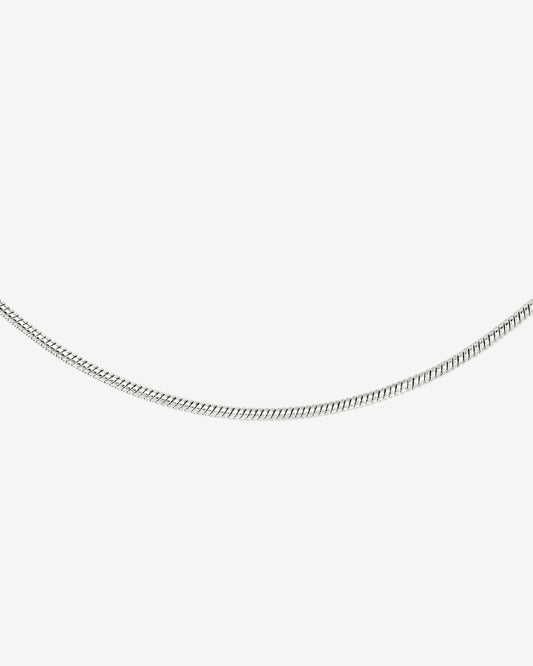 Round Snake Necklace Silver