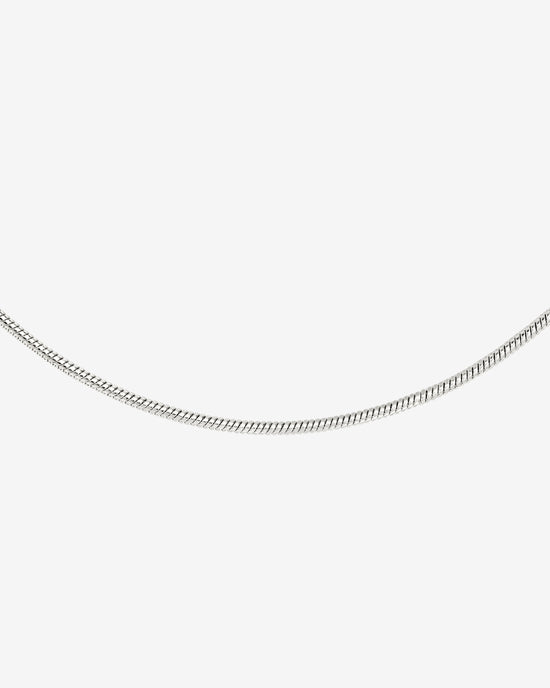 Round Snake Necklace Silver