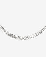 Bold Herringbone Necklace Silver