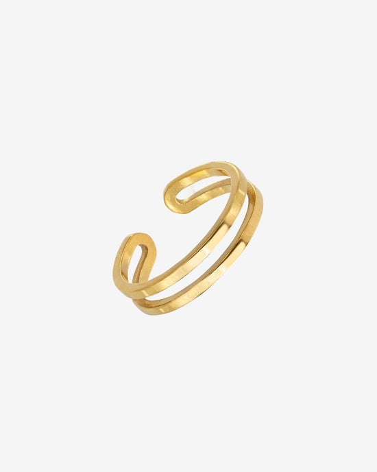 Double Toe Ring gold