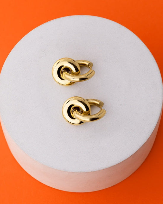 Chunky Sleek Donut Hoop Set Medium Rose Gold