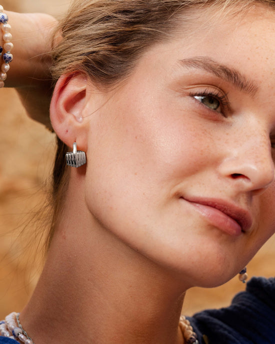 Winding Hoop Studs Silver