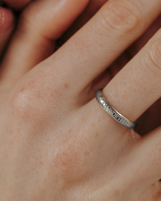I am worth it Ring Silver