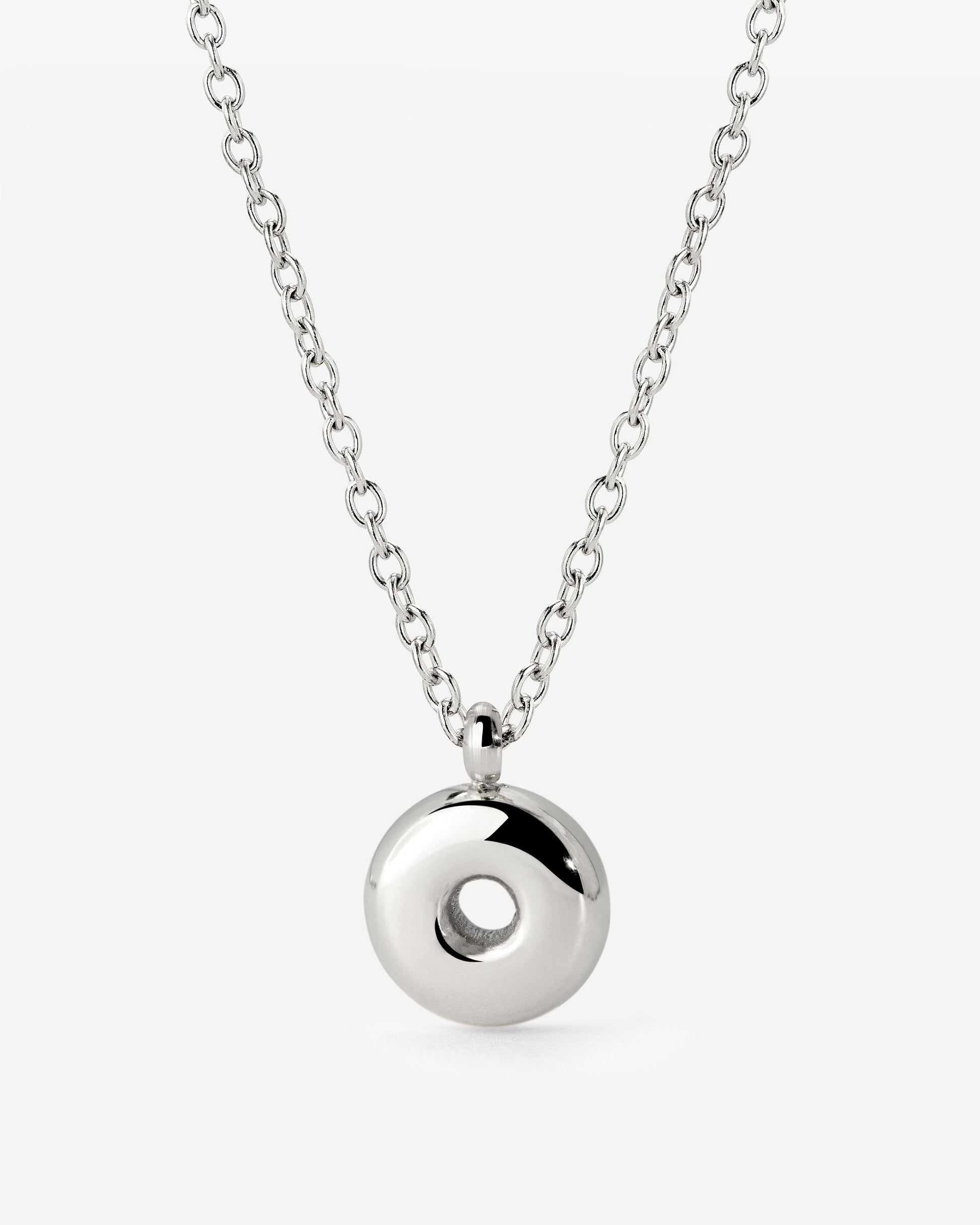 Bubble Letter Necklace Silver