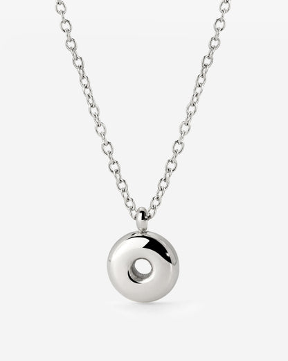 Bubble Letter Necklace Silver