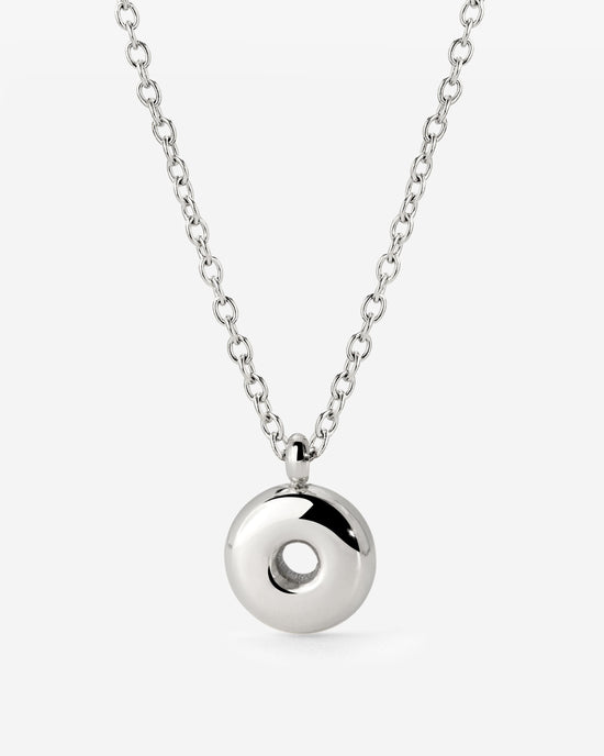 Bubble Letter Necklace Silver
