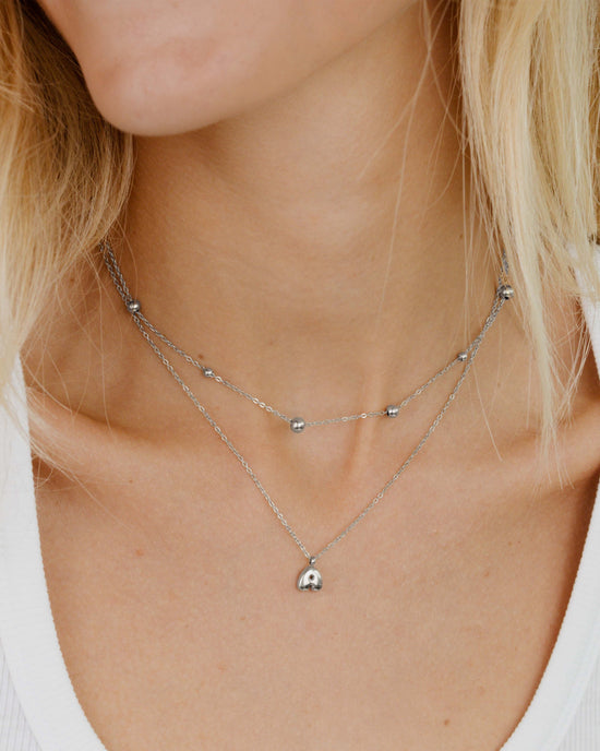 Infinite Beads Necklace Silver