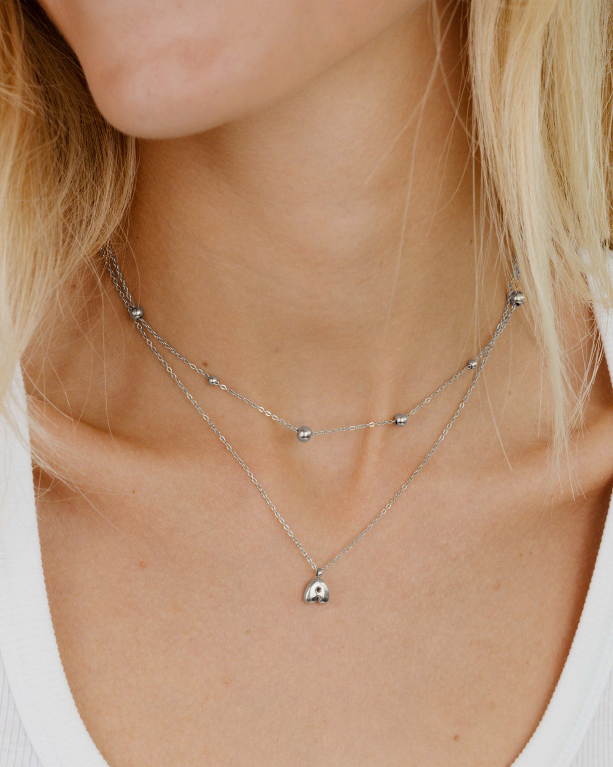Infinite Beads Necklace Silver