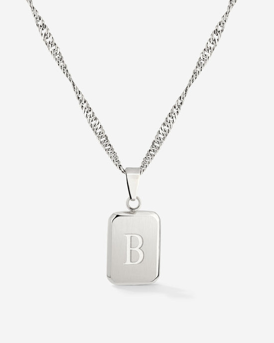 Letter Necklace Silver