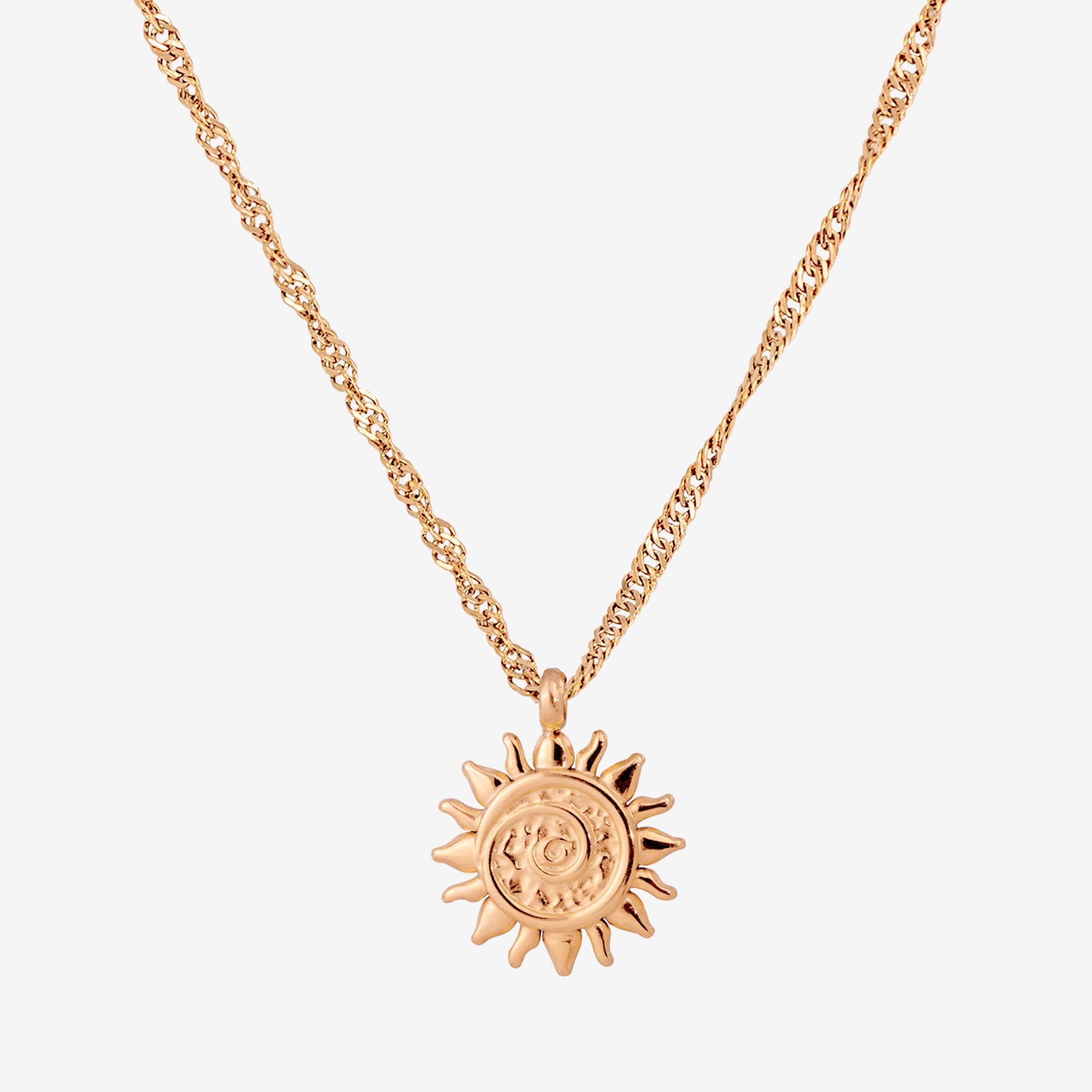 Free Sunny Swirl Necklace Rose Gold