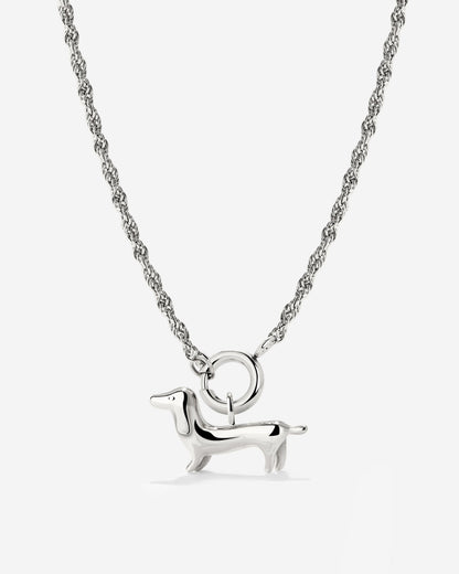 Shorty Rope Chain Necklace Set Silver