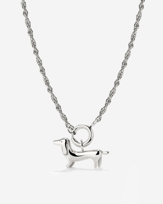 Shorty Rope Chain Necklace Set Silver