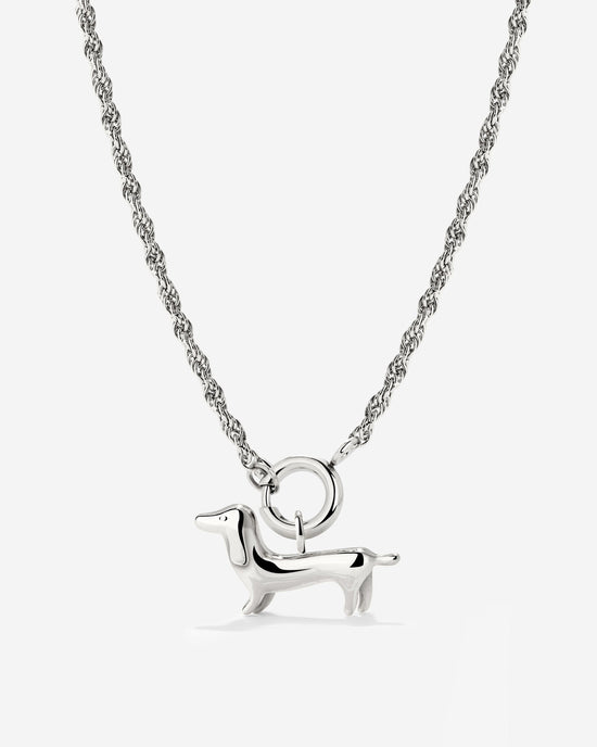 Shorty Rope Chain Necklace Set Silver