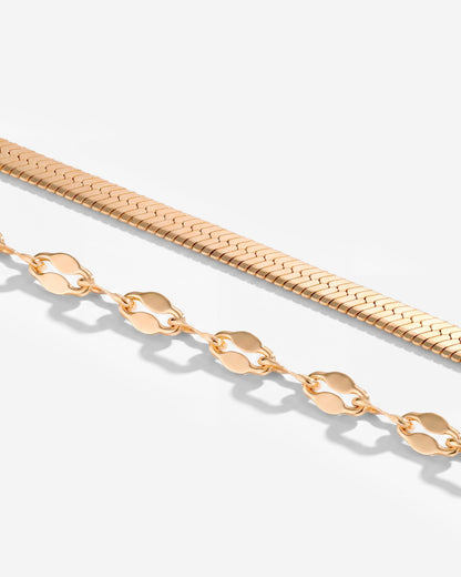 Aligned Double Bracelet