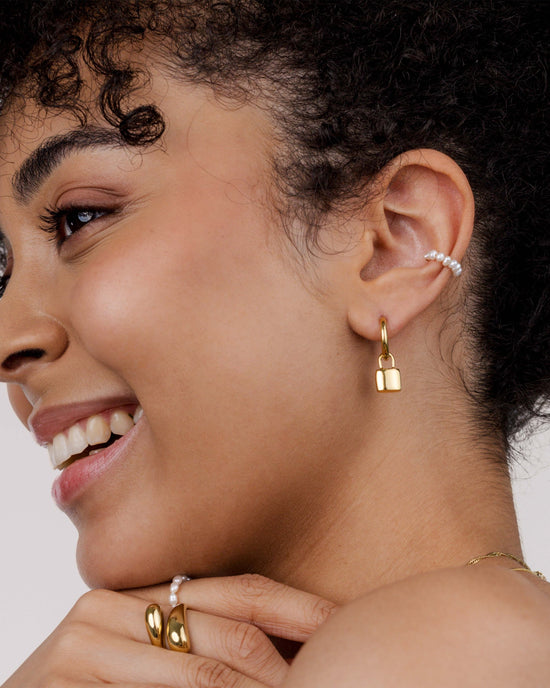 Lock in Hoop Set Small gold