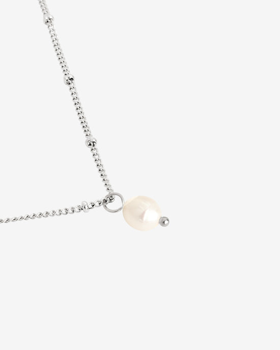 Baby Pearl Necklace Silver