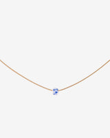 Flower Tile Necklace Rose Gold