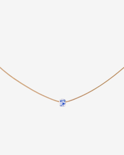 Flower Tile Necklace Rose Gold