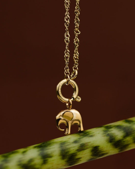 Elephant Singapore Chain Necklace Set gold