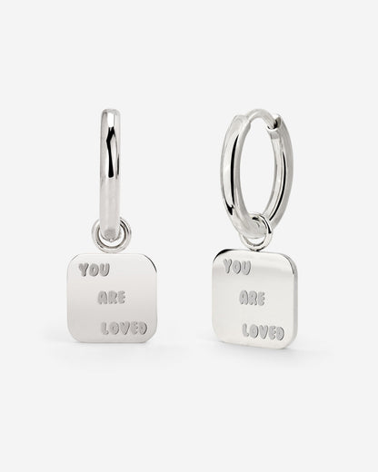 You are loved Hoop Set Small Silver