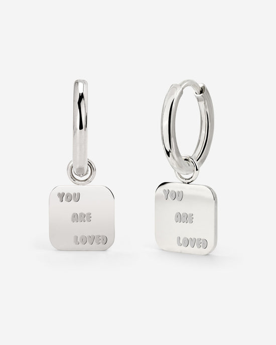 You are loved Hoop Set Small Silver