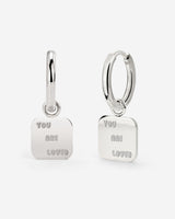 You are loved Hoop Set Small Silver