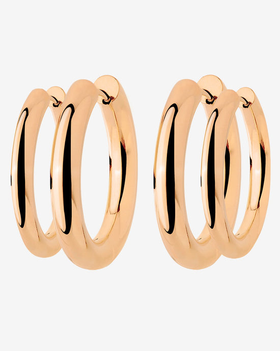 Chunky Lover Hoop Set Maxi Rose Gold