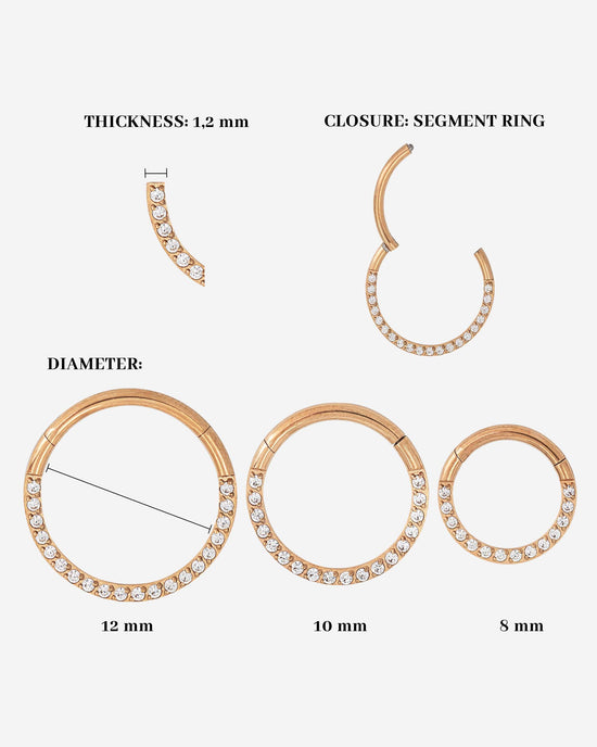 Radiant Click Piercing Rose Gold