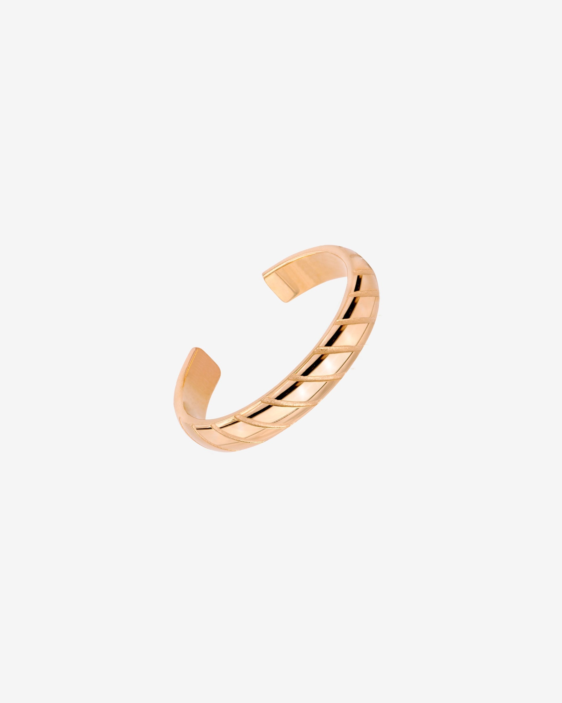 Flat Stripe Toe Ring Rose Gold