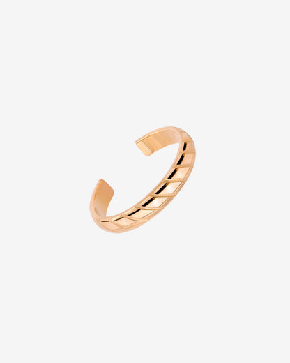 Flat Stripe Toe Ring Rose Gold