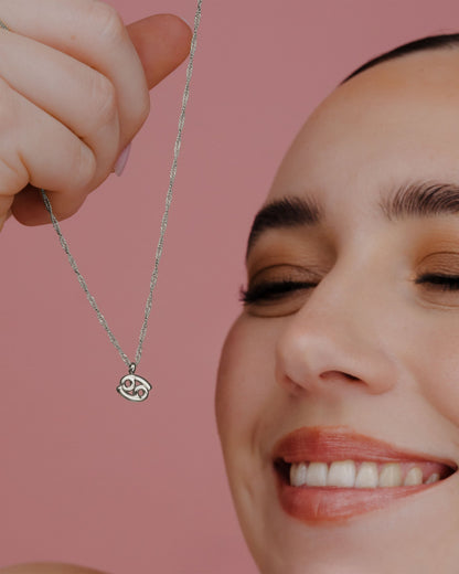 Cancer Bubble Necklace Silver