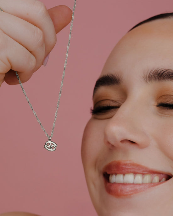 Cancer Bubble Necklace Silver