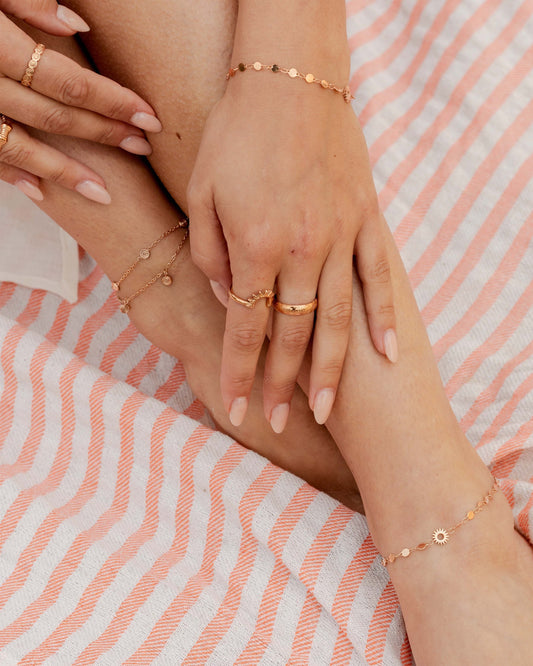 Sunny Side Up Anklet Rose Gold