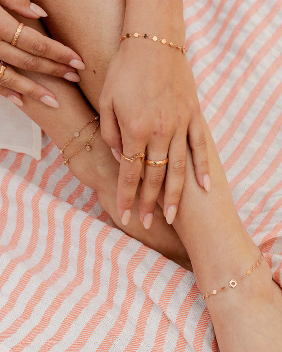 Sunny Side Up Anklet Rose Gold