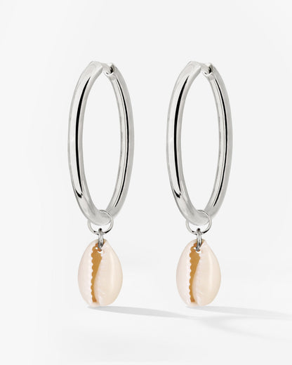 Ocean Whisper Sierra Hoop Set Large Silver