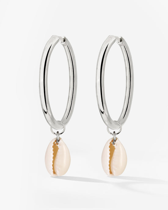 Ocean Whisper Sierra Hoop Set Large Silver