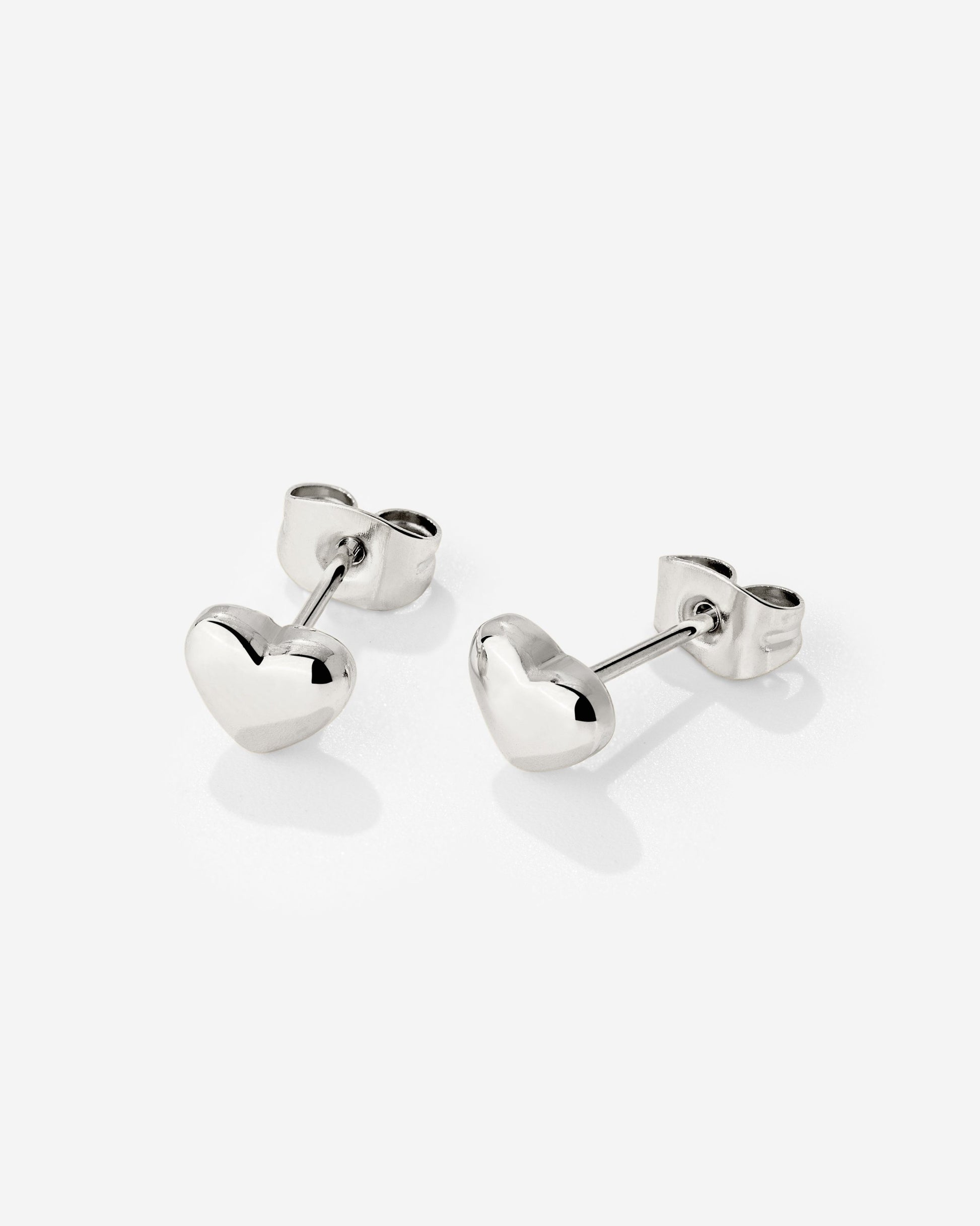 Lovely Heart Studs Silver
