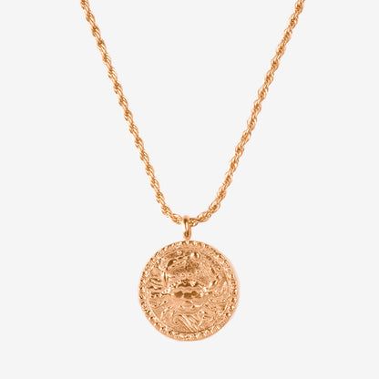 Zodiac Sign Necklace Rose Gold