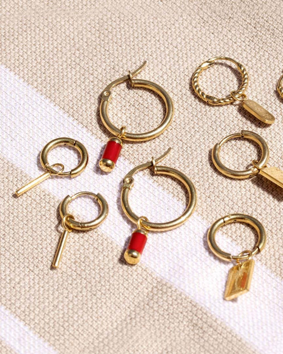 The Spine Hoop Set Baby Gold