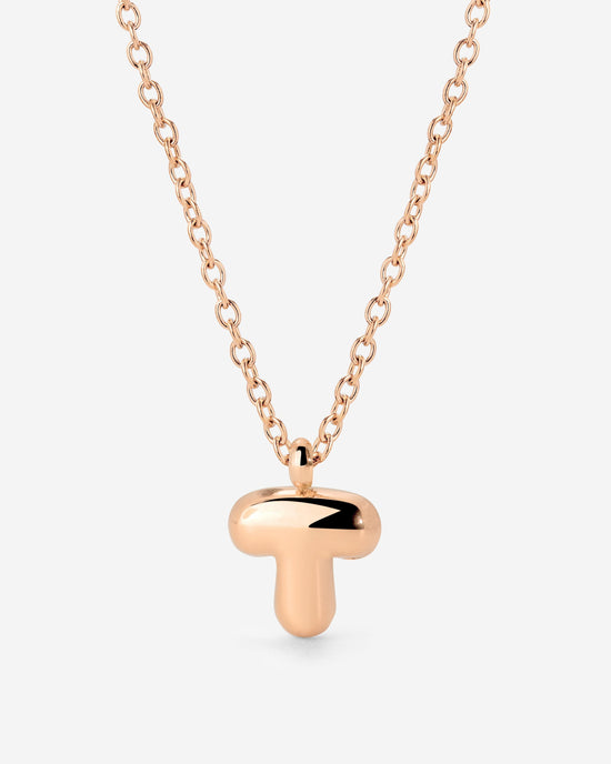 Bubble Letter Necklace Rose Gold