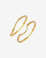 Skinny Dip Ring Duo gold