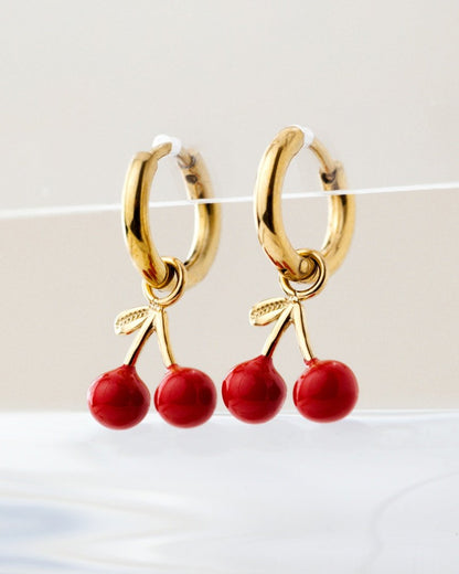 Very Cherry Hoop Set Baby Silver