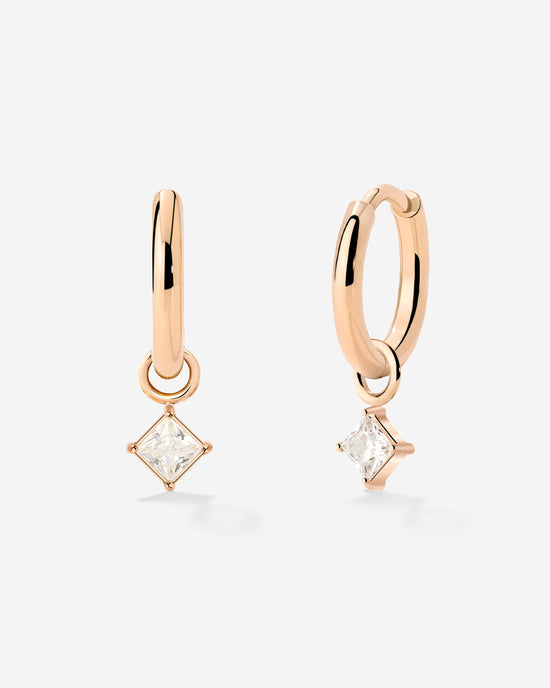 North Star Hoop Set Small Rose Gold