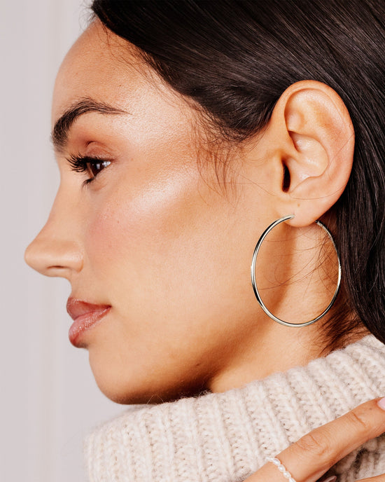 Extra Maxi Hoops Silver