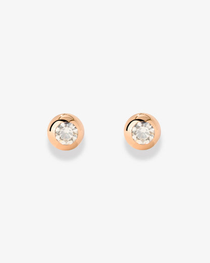 Bezel Bling Studs Rose Gold