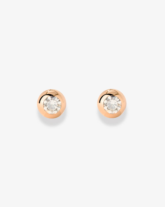 Bezel Bling Studs Rose Gold