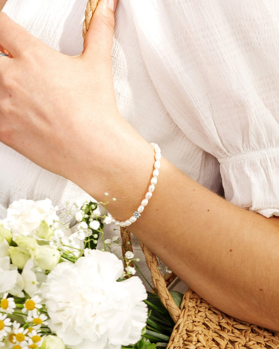 Blossom Pearl Bracelet Silver