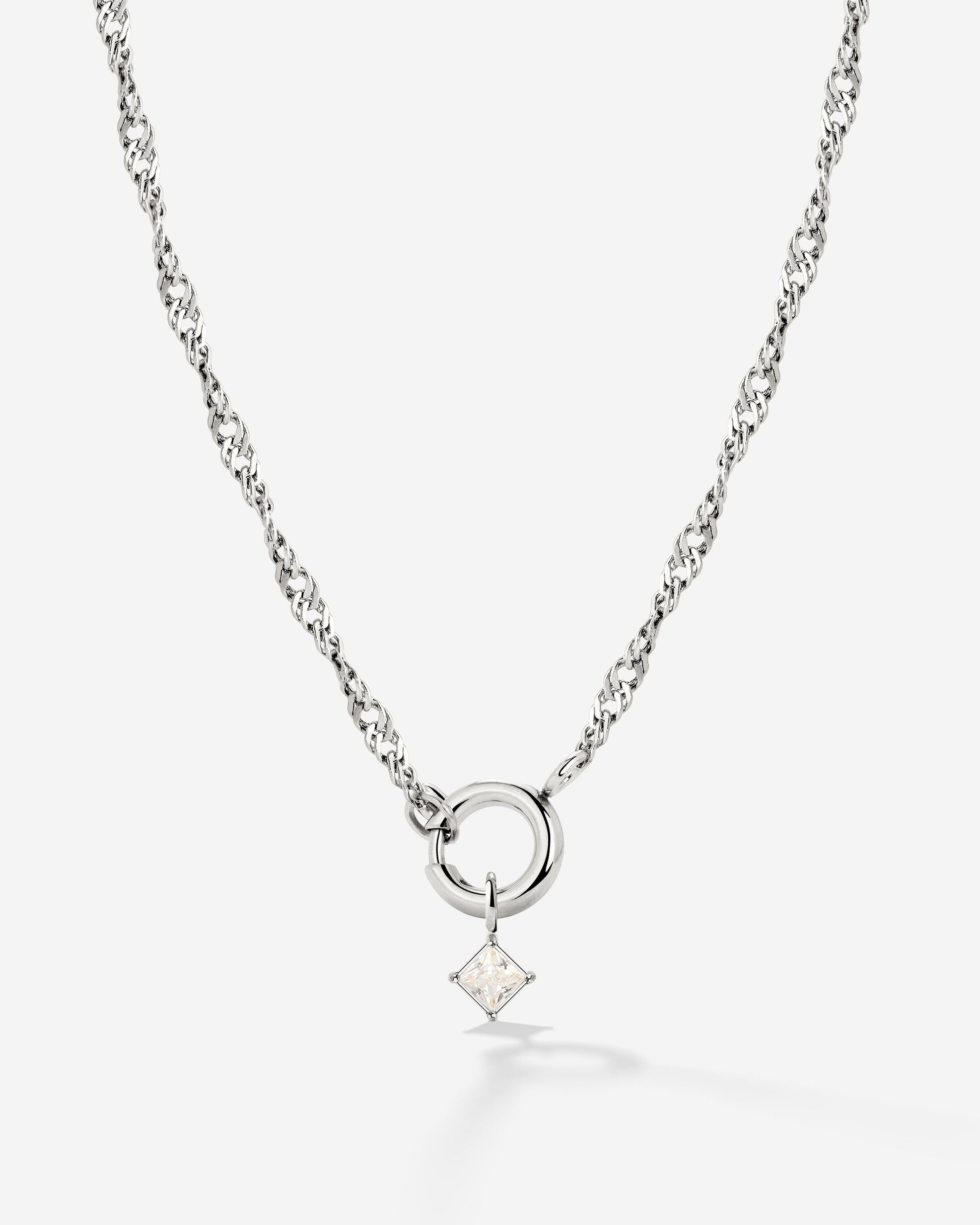 North Star Singapore Chain Necklace Set Silver