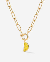 Zesty Oval Links Necklace Set Gold