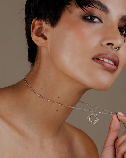 Sunny Beads Necklace Silver